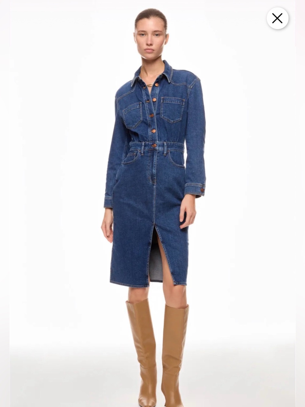 Madewell Denim Long Sleeve Shirt Dress